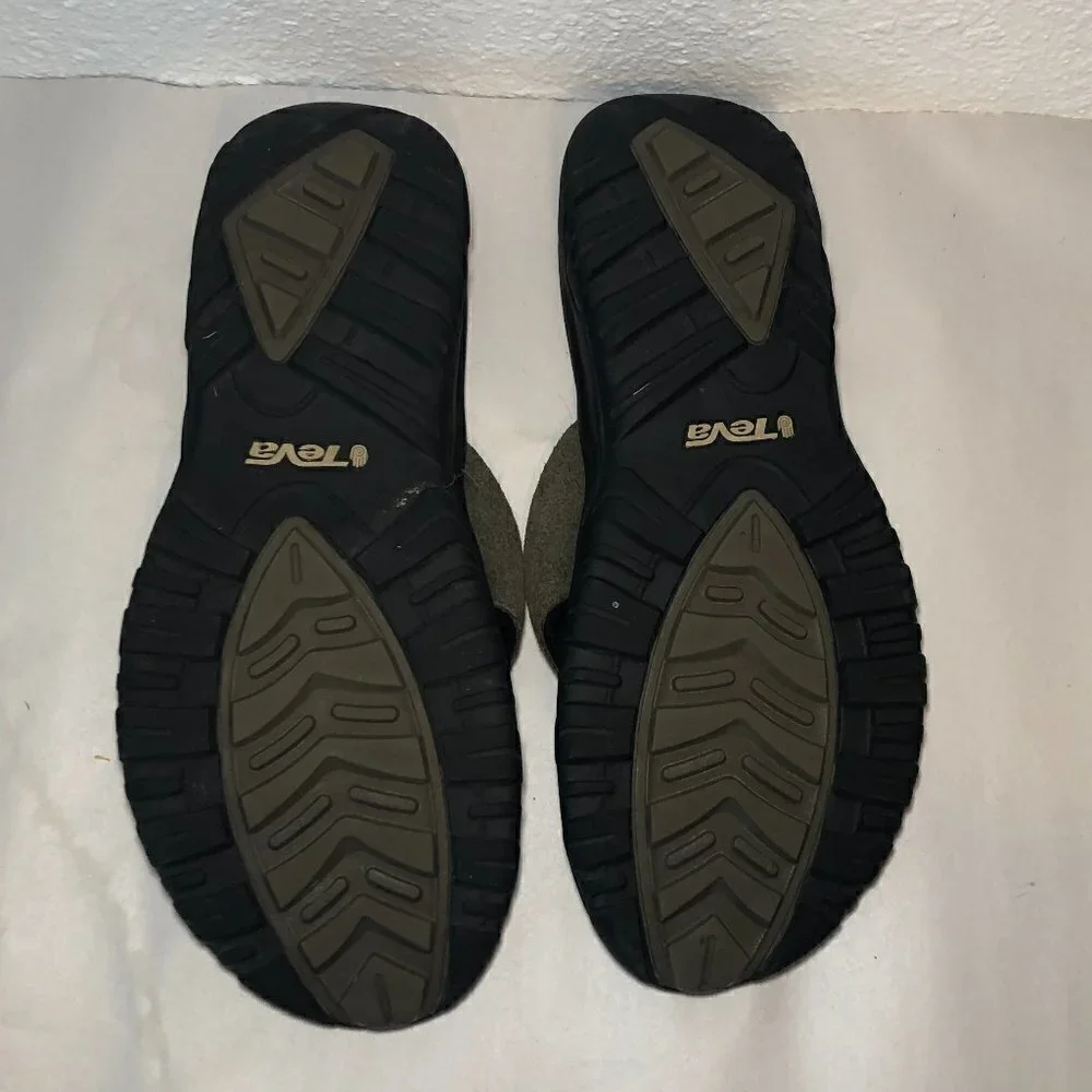 TEVA Flip Flop Sandals Men's Size US13 Brown Black 4136 Beach Sandal Shoes